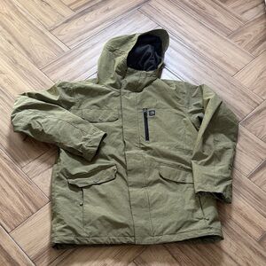 Quicksilver Men's Green Hooded Jacket size M